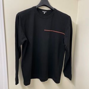 John Slim Men's 100% Cotton Black Long Sleeve Crew Neck Tee Size L NWOT